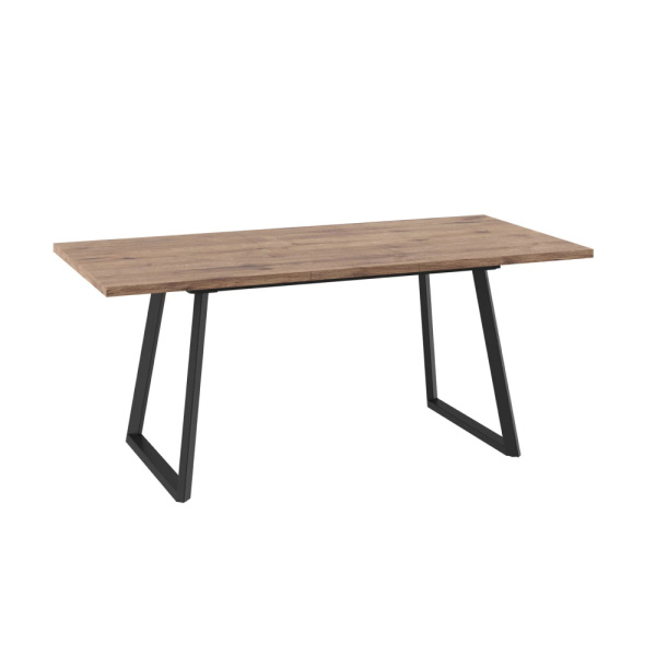 Стол LOFT-140, раздвижной 140(180)х85, ДУБ ВЕЛЛИНГТОН/ЧЕРНЫЙ LOFT 140